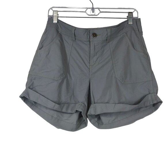 THE NORTH FACE - WOMEN'S 8 - GRAY BUTTON WAIST CUFFED SHORTS - Picture 1 of 4